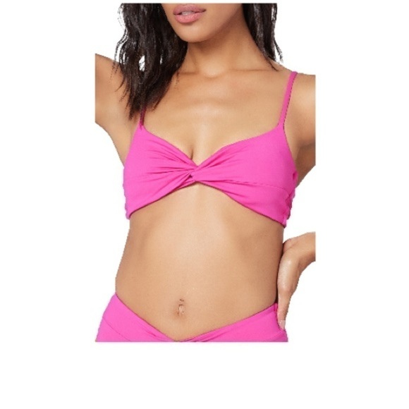 - L*SPACE by Monica Wise Women's
Ringo Twisted Bikini Top Pink Size S Pink… - Picture 2 of 10